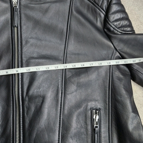 Boda Skins Men's Black Leather Biker Jacket, XL - Picture 7 of 10